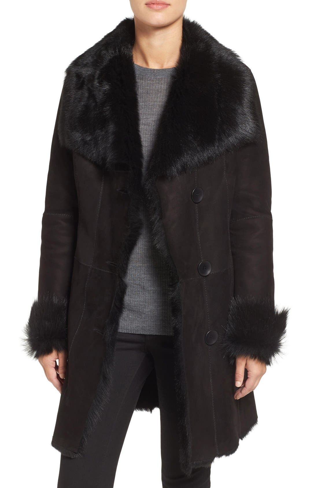 HiSO Genuine Toscana Shearling Coat Nordstrom