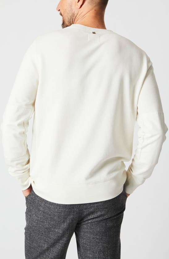 Shop Billy Reid Dock Elbow Patch Sweatshirt In Tinted White