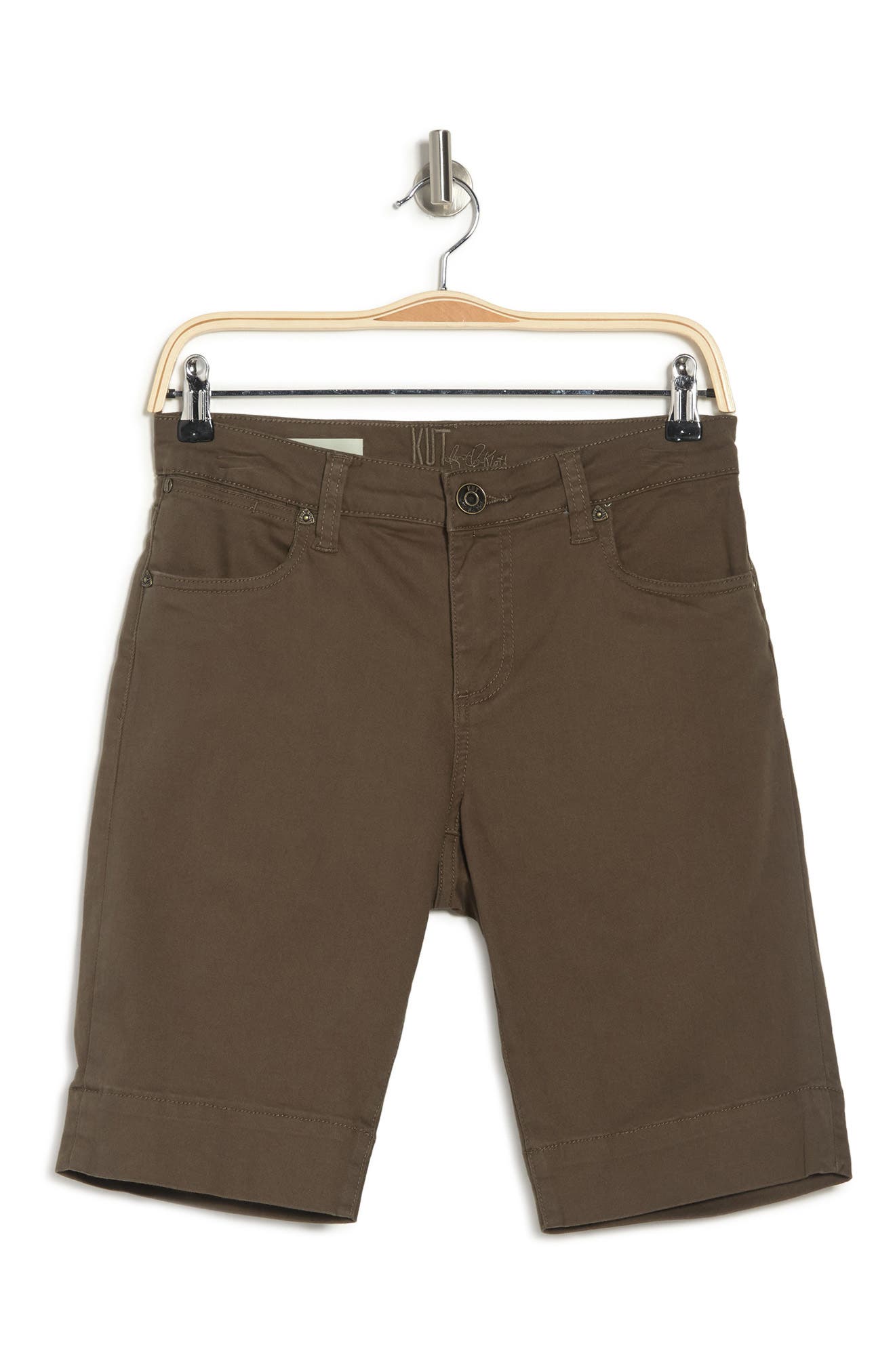 Kloth Nicole Mid Rise Bermuda Shorts 