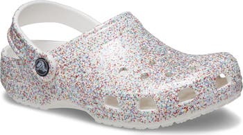 White shop glitter crocs