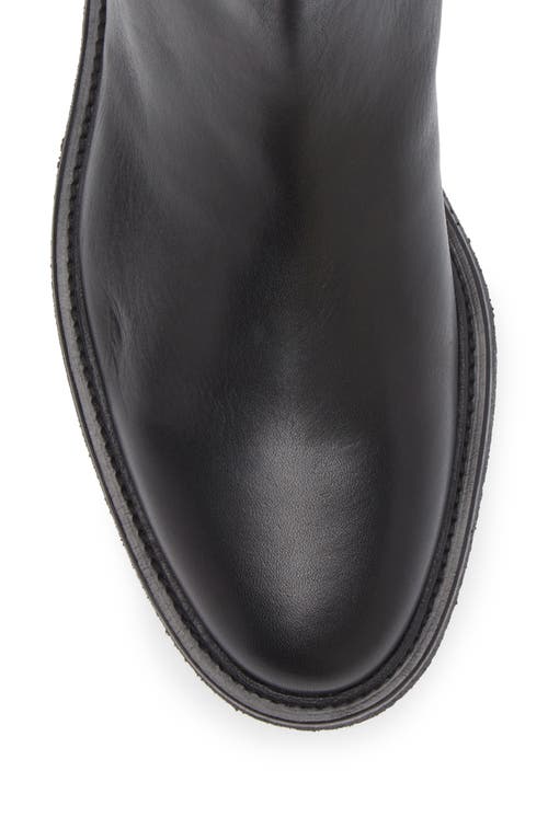Common Projects Ridged Leather Chelsea Boots In Black