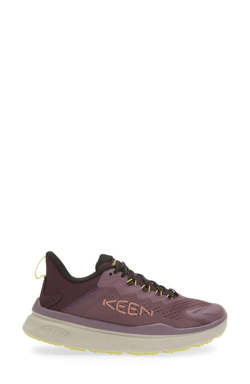 Keen Wk450 Walking Sneaker In Black Plum/daiquiri Green