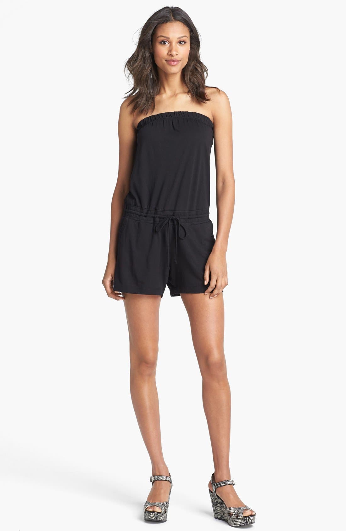 Allen Allen Strapless Romper Nordstrom