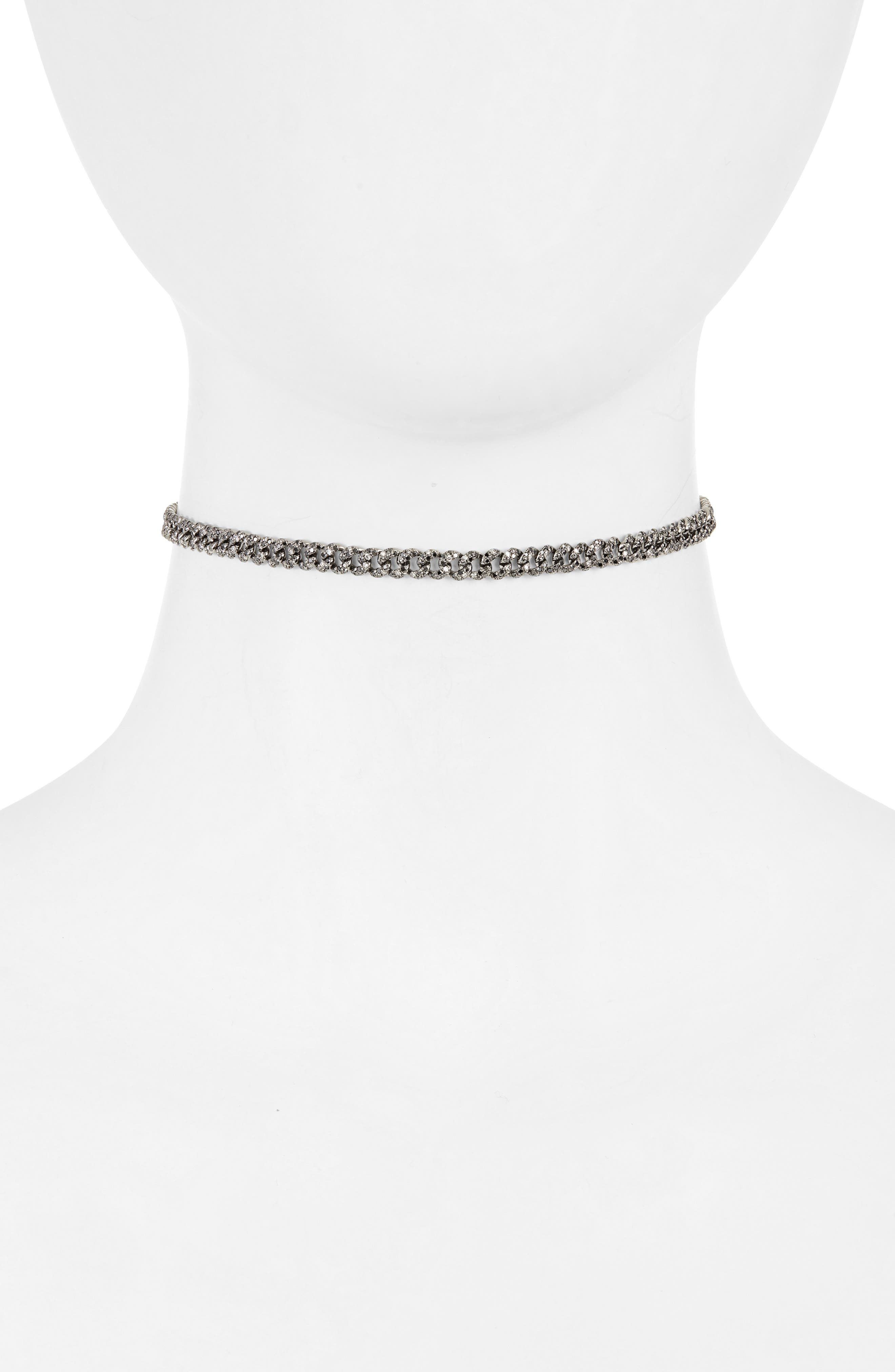 SHAY Twinkle Mini Pave Diamond Link Choker in Yellow Gold at Nordstrom