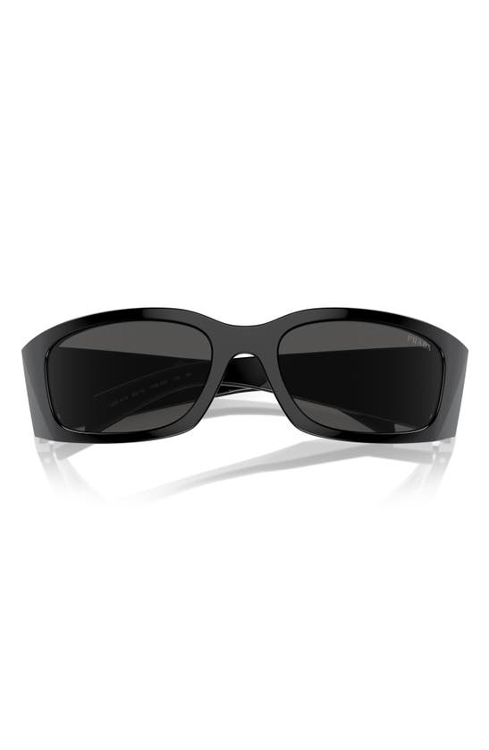 Shop Prada 60mm Butterfly Polarized Sunglasses In Black