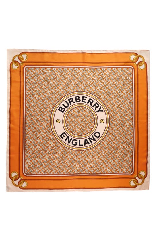 BURBERRY LOGO ARCHIVE PRINT SILK TWILL SCARF 8041761