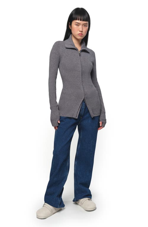 Shop Apparis Nova Zip Cardigan In Slate