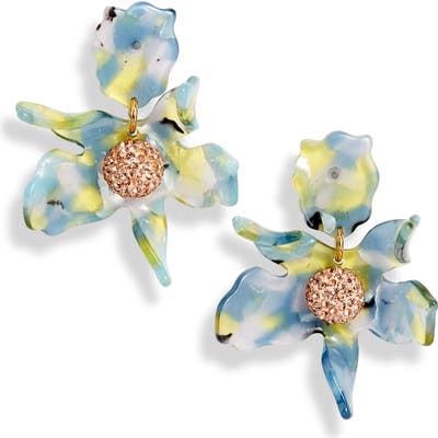 Lele Sadoughi Small Crystal Lily Earrings