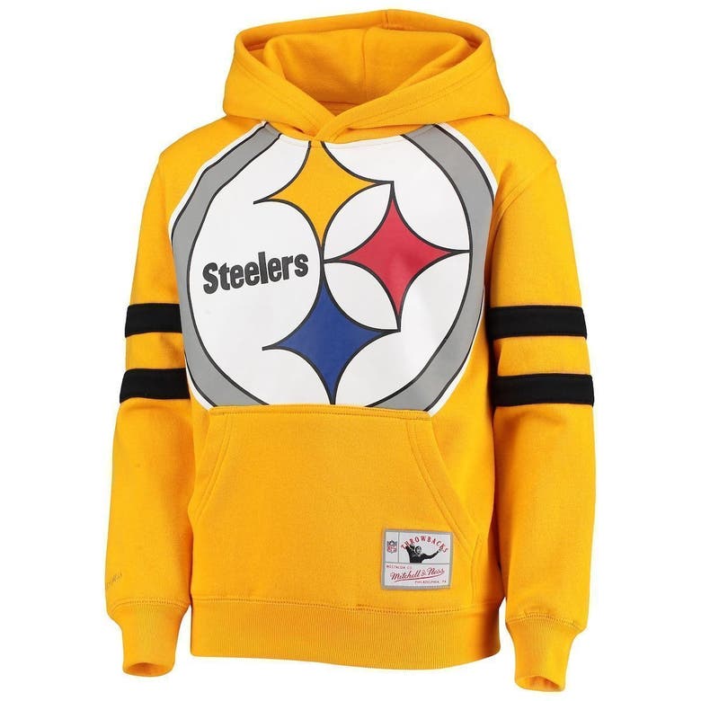 Pittsburgh Steelers Mitchell Ness Youth Big Face Pullover