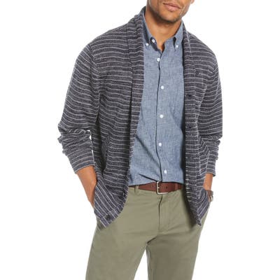 1901 Shawl Collar Fleece Cardigan, Blue