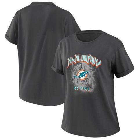 Lids San Francisco Giants WEAR by Erin Andrews Women's Notch Neck Tie-Dye T- Shirt - Black