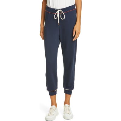 The Great. The Cropped Sweatpants, Blue
