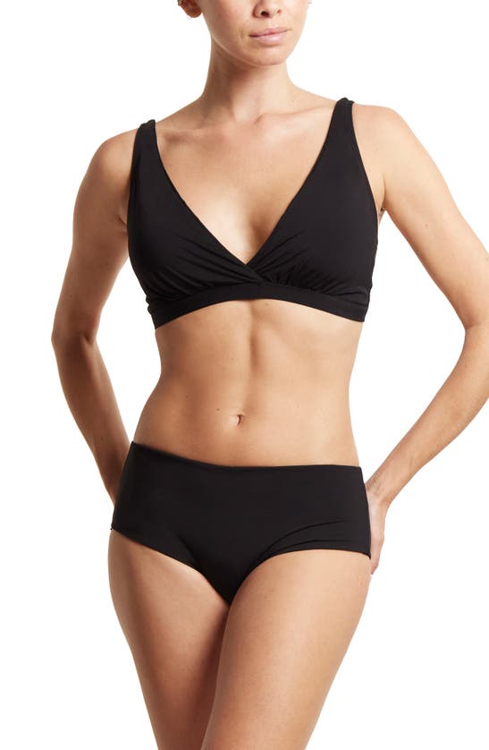 Hanky Panky V-front Plunge Bikini Top In Black