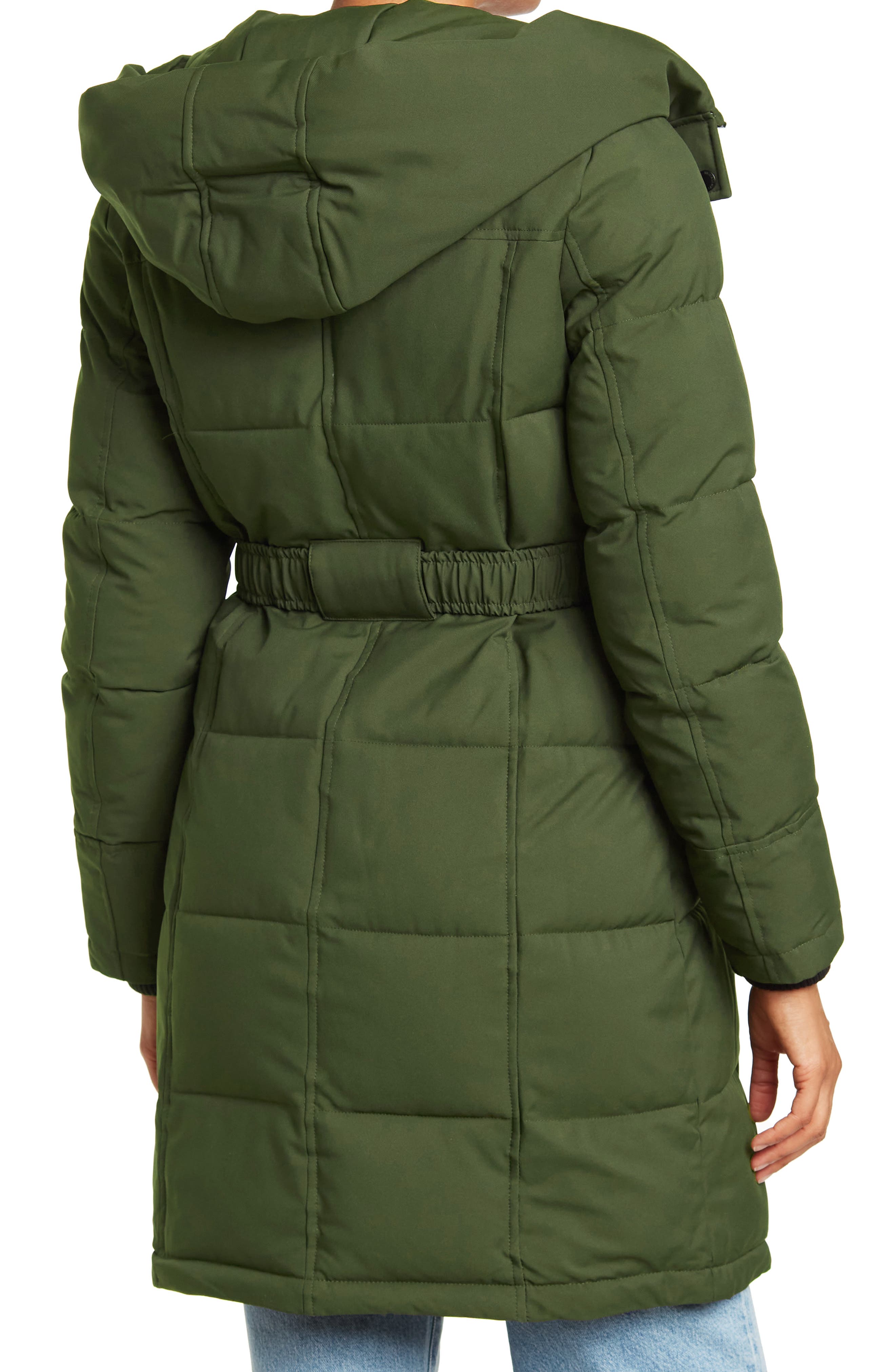 belted parka jacket