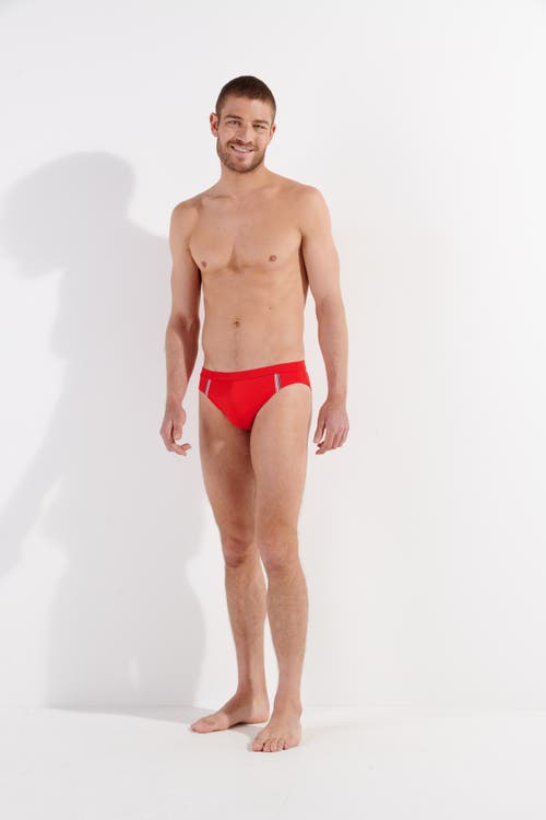 Hom Nautical Cup Mini Brief In Red