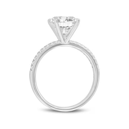 Asany Love Grown Collection 14k White Gold Round Cut Lab Grown Diamond Classic Engagement Ring In 14k White Gold