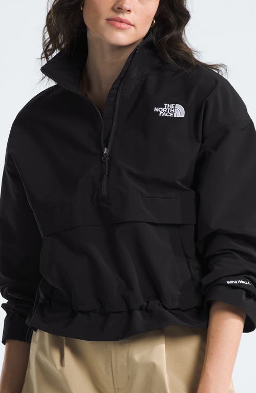 The North Face Tnf Easy Wind Half Zip Pullover Black at Nordstrom,