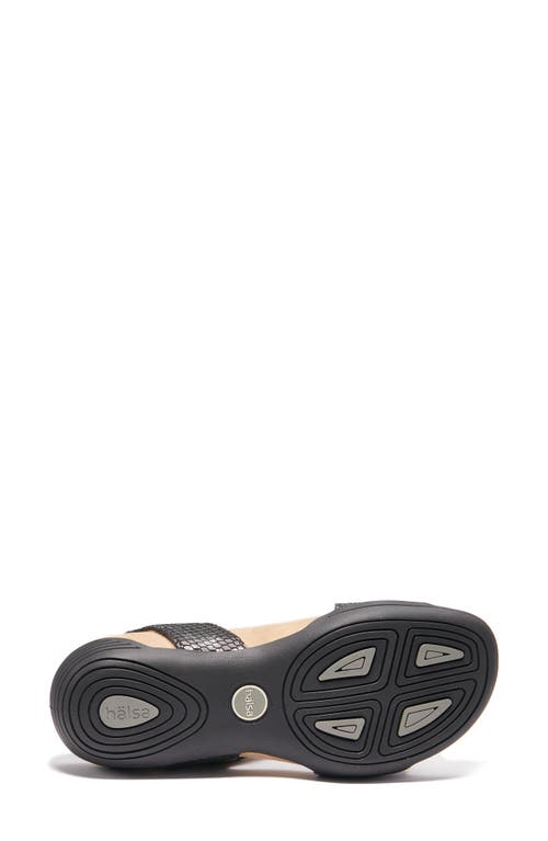 Halsa Footwear Hälsa Footwear Hälsa Denia Ankle Strap Sandal In Black/silver