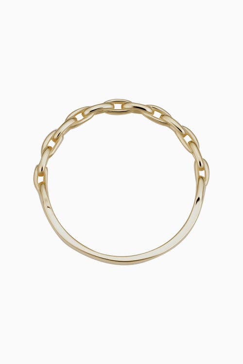 Oradina 14k Gold Venice Link Stackable Ring In Yellow Gold