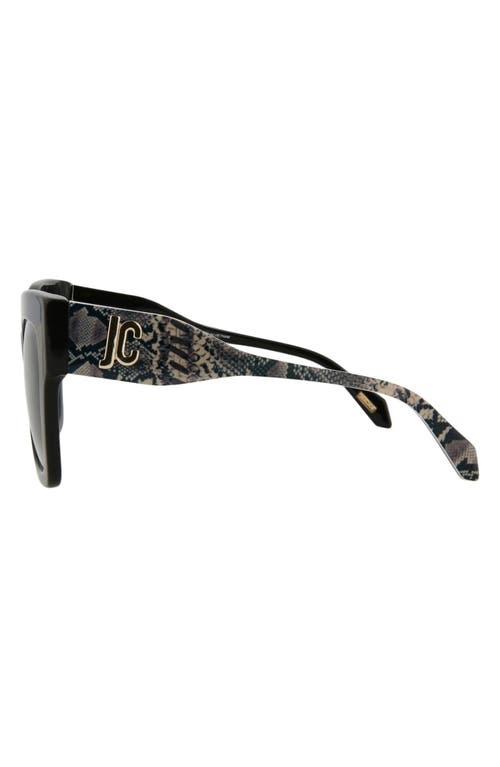 Just Cavalli Square-frame Acetate Sunglasses Woman Sunglasses Black Size 52 Acetate In Black Black Smoke