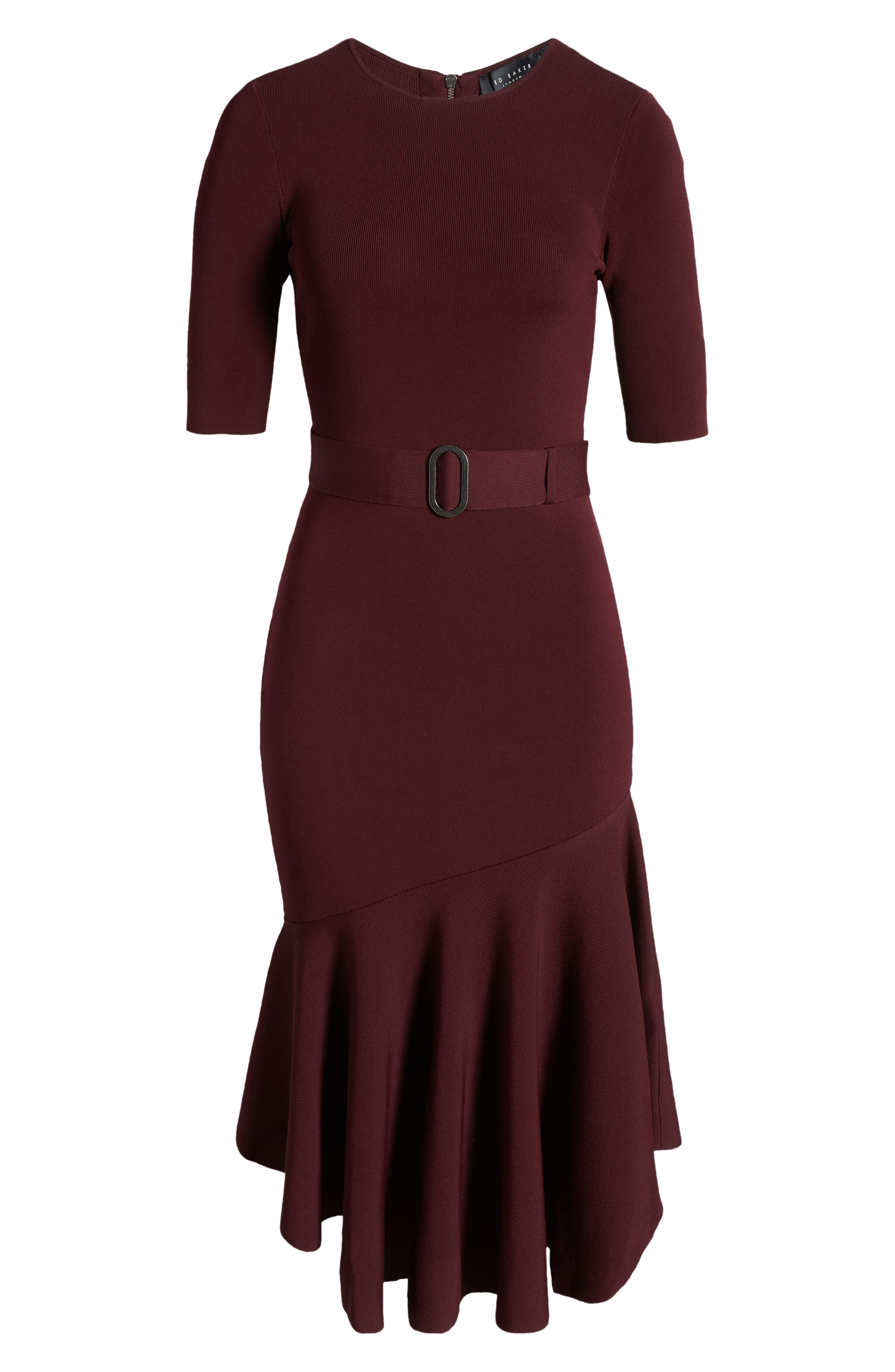 Ted Baker London Samalee Belted Sweater Dress in Dark Red | Smart Closet Ted Baker London Samalee Belted Sweater Dress in Dark Red | Smart Closet