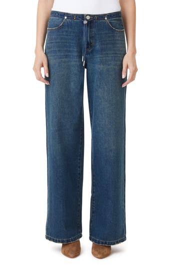 Habitual Wide Leg Denim Pants In Mica