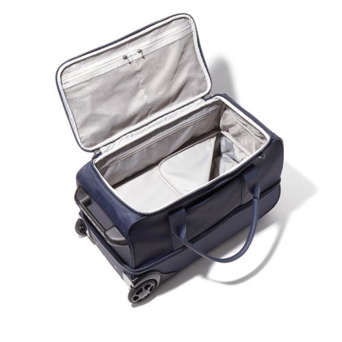 Baggallini Gramercy Wheeled Carry On Duffel Bag In French Navy