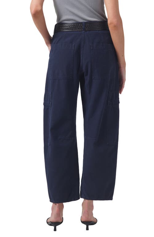 Shop Citizens Of Humanity Marcelle Low Rise Barrel Cargo Pants In Night Flight