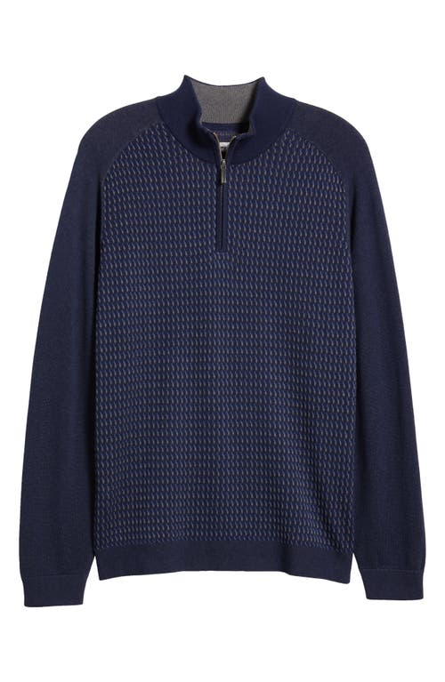 Shop Tommy Bahama Coastal Shores Quarter Zip Sweater In Navy