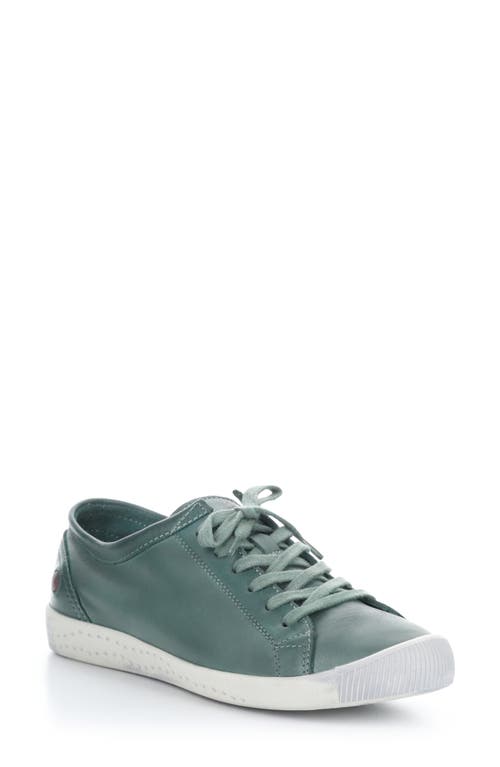 Isla Sneaker in Green Washed Leather