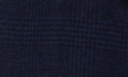 Shop English Laundry Wool Blend Plaid Coat With Bib In Blue
