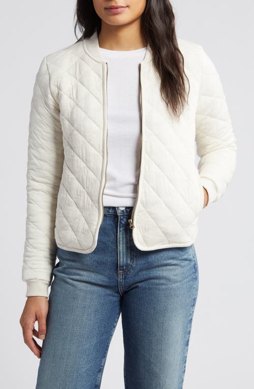 Marine Layer Updated Corbet Quilted Knit Jacket in Antique White at Nordstrom, Size Medium