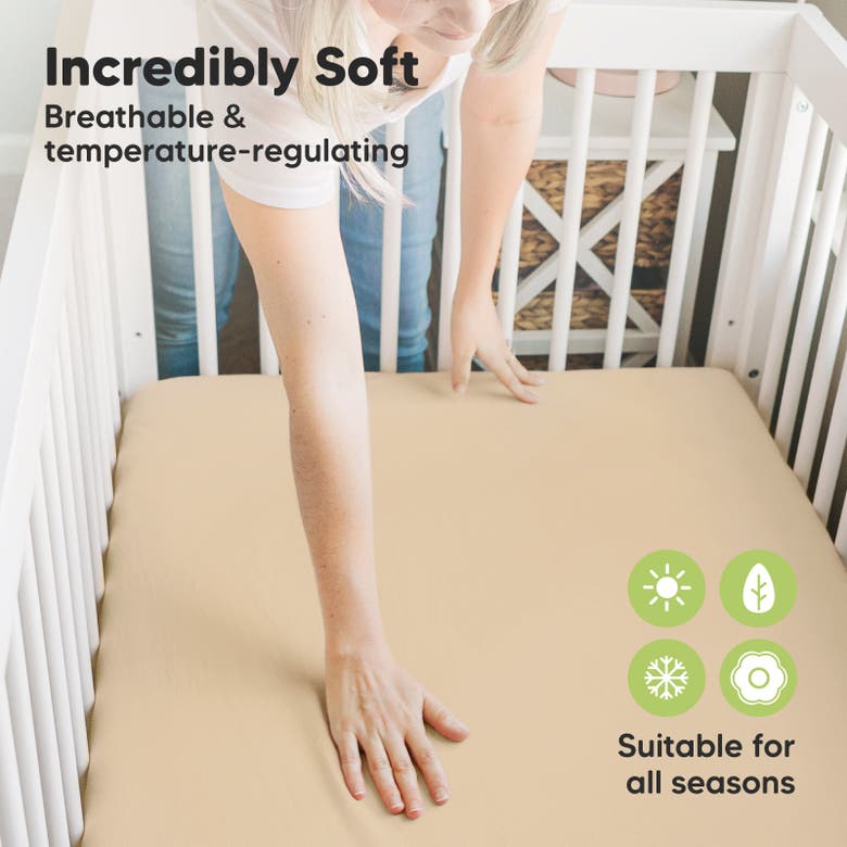Keababies Isla Fitted Mini Crib Sheets In Rust