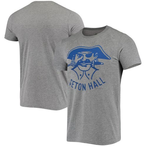 Men's Homefield Heather Gray Seton Hall Pirates Vintage Logo T-Shirt