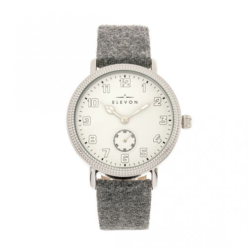 ELEVON ELEVON NORTHROP WOOL-OVERLAID LEATHER-BAND WATCH 