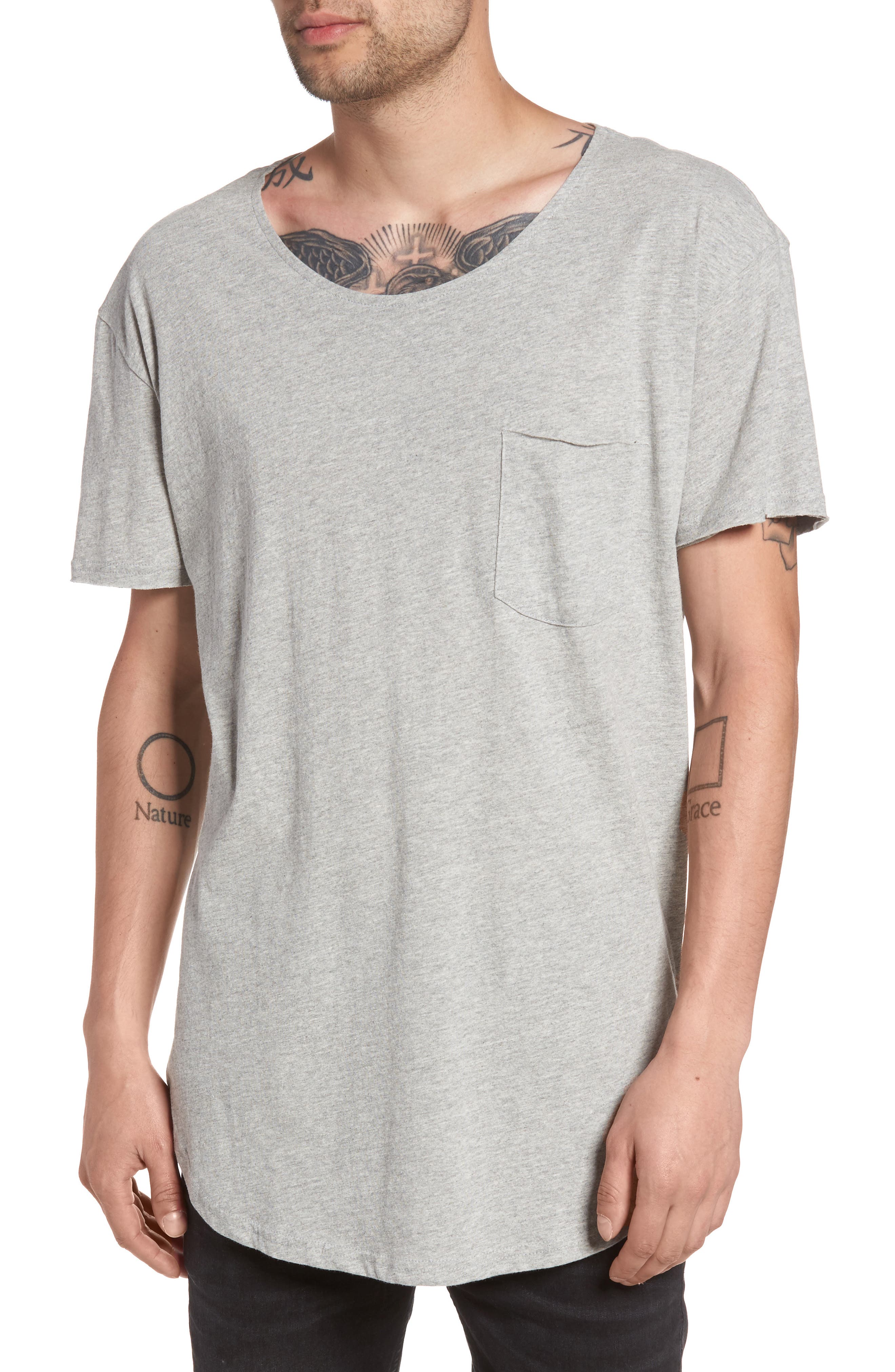 The Rail Longline Scoop Neck T Shirt Nordstrom