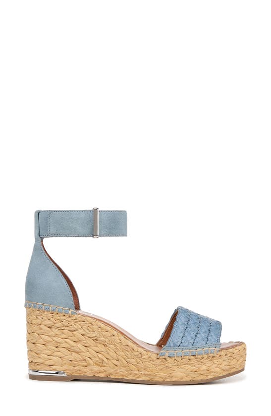 Shop Franco Sarto Clemens Ankle Strap Platform Wedge Sandal In Denim