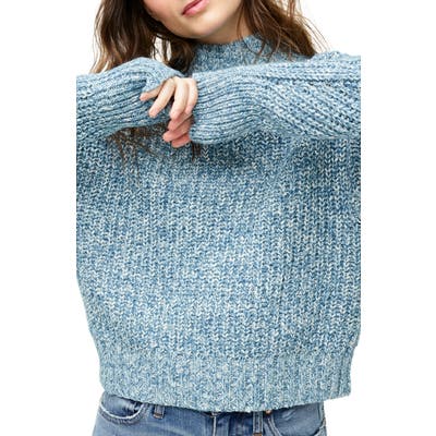 J.crew Mock Neck Donegal Sweater, Blue