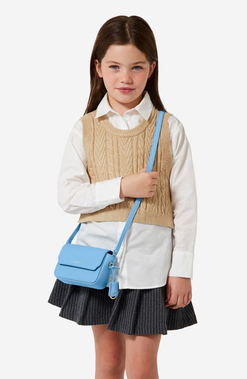 Maison De Sabre Maison De Sabré Micro Leather Flap Bag In Sky Blue