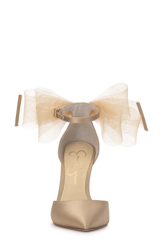 Jessica Simpson Phindies Ankle Strap Pointed Toe Pump In Champagne