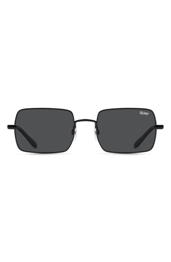 Quay Ttyl 41mm Gradient Polarized Square Sunglasses In Black/ Black Polarized