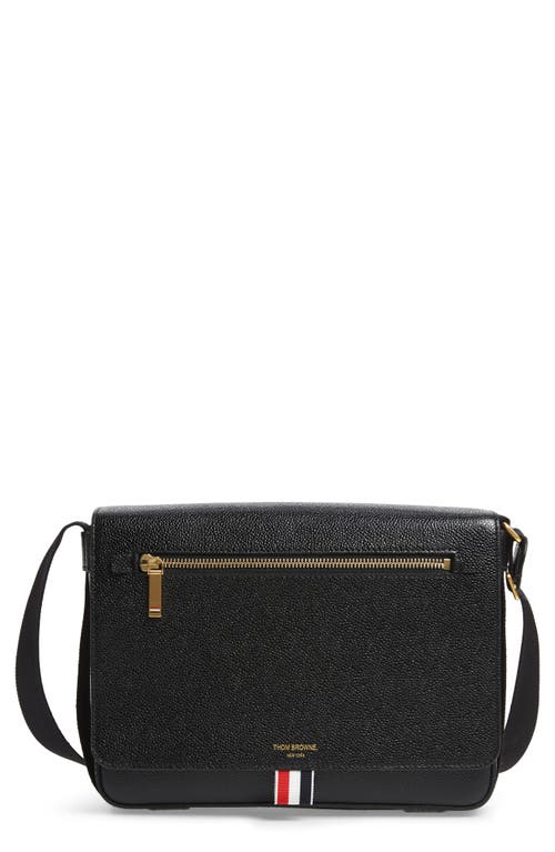 Thom Browne Leather Reporter Bag in Black at Nordstrom