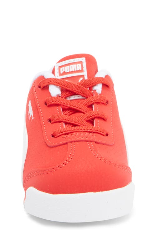 Puma Kids' Roma Reversed Sneaker In For All Time Red- White