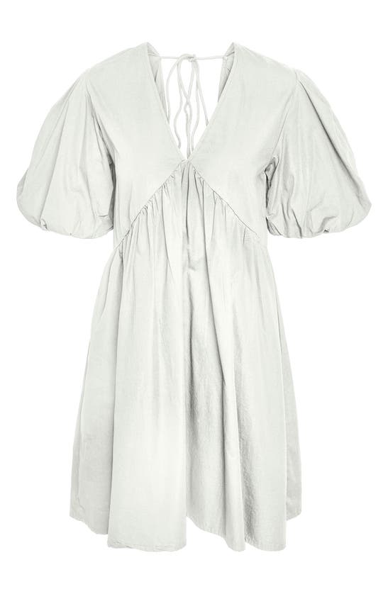 Shop Noisy May Chiara Tie Back Babydoll Dress In Bright White