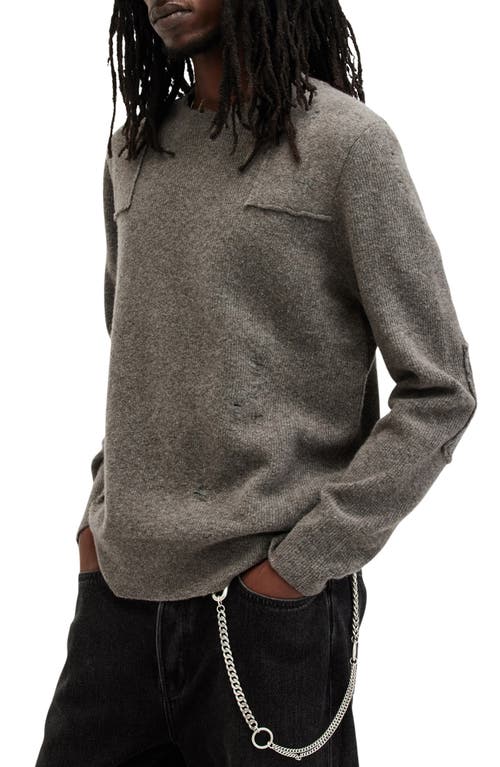 Shop Allsaints Pointer Wool Blend Sweater In Taupe Brown