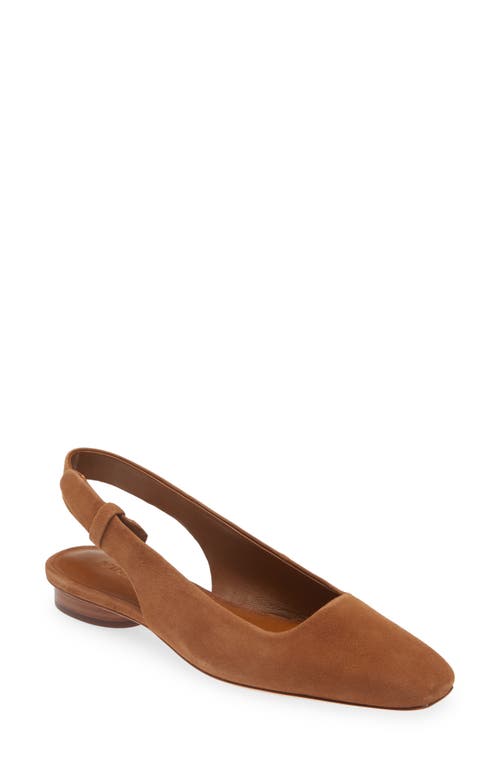 Shop Vince Vida Slingback Flat In Dark Caramel