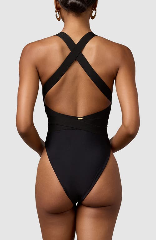 Mbm Swim Rebel One-piece Swimsuit In Black