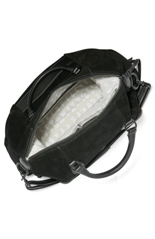 Aimee Kestenberg Away We Go Leather Duffle Bag In Black Suede
