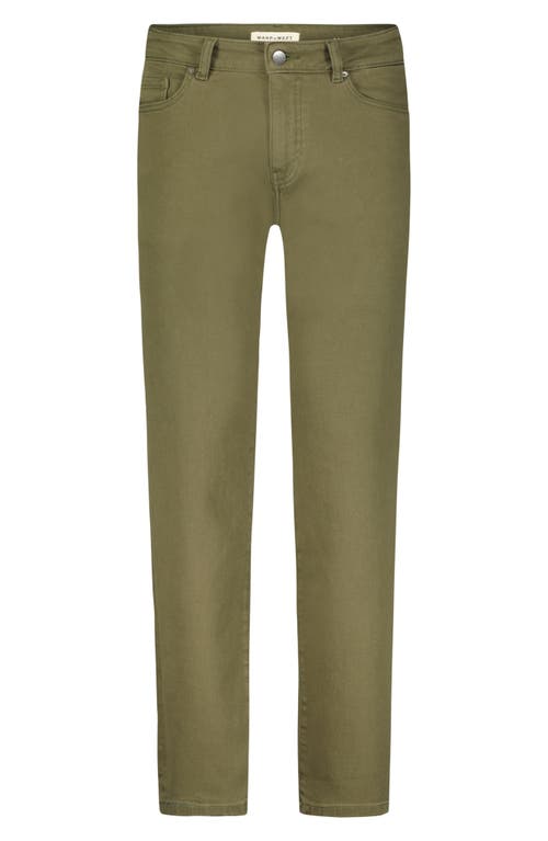 Warp & Weft Warp+weft Ams Slim Fit Jeans In Moss Green