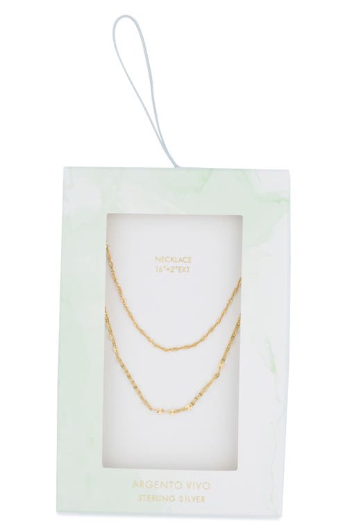 Argento Vivo Sterling Silver Mariner & Singapore Mixed Chain Layered Necklace In Gold